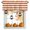 Orange, variant on Kitchen Cafe Valance Curtain for Small Windows,Farmhouse Classic Stripes Rod Pocket Short Valances,42x12in