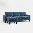 thumbnail image 4 of 76.7" L Shape Couch with Convertible Chaise, Comfy Sectional Couches Corner Sofa for Living Room, 3 Seater Couch L Shaped Sofa for Small Spaces(Blue), 4 of 7