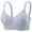 Blue, variant on Amidoa Wireless Bras for Women Beige Push-up T-Shirt Solid Breathable Bralette Women's Lingerie 34