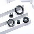 thumbnail image 3 of GHSDFBB 2PCS 316L Stainless Steel Two-Color Screw Tunnel Ear Plug Expander Stretcher Gauge 0G-1", 3 of 5