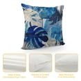 thumbnail image 4 of Acheng Short Plush Pillowcase Palm Leaves with Lush Branches and Leaves Tropical Jungle Palm Leaves with Charming Colors White, 4 of 5