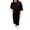 Black, variant on Joernso Women's Short Sleeve Midi Dress Summer Casual Round Neck Shirt Dress Loose Beach Shift Split Long Dress