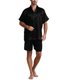 thumbnail image 1 of SAYOO Traje de pijama para hombres, chaqueta de boton de manga corta de color solido + pantalones cortos SAYOO  moda, 1 of 5