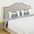 thumbnail image 3 of Yayeee Pillowcase Standard Size Set of 2 Satin Wrinkle Resistant Pillow Case, Beige Cute Cat, 3 of 7