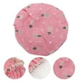 thumbnail image 3 of Unique Bargains 1 Pc Women Pineapple Bath Cap for Bathroom Business Travel Pink, 3 of 4