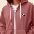thumbnail image 5 of Dalix Panda Embroidered Zip Hoodie Fleece Long Sleeve Pocket Warm Soft Mens in Mauve 3XL XXX-Large, 5 of 5