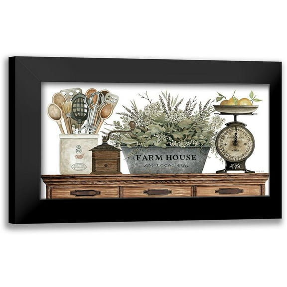 Jacobs, Cindy 14x9 Black Modern Framed Museum Art Print Titled - Farm House Kitchen