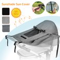 thumbnail image 2 of Fyeme Baby Sun Shade Stroller Gray/Black Waterproof Baby Stroller Sunshade Anti-ultraviolet 50+ with Stroller Observation Window, 2 of 7