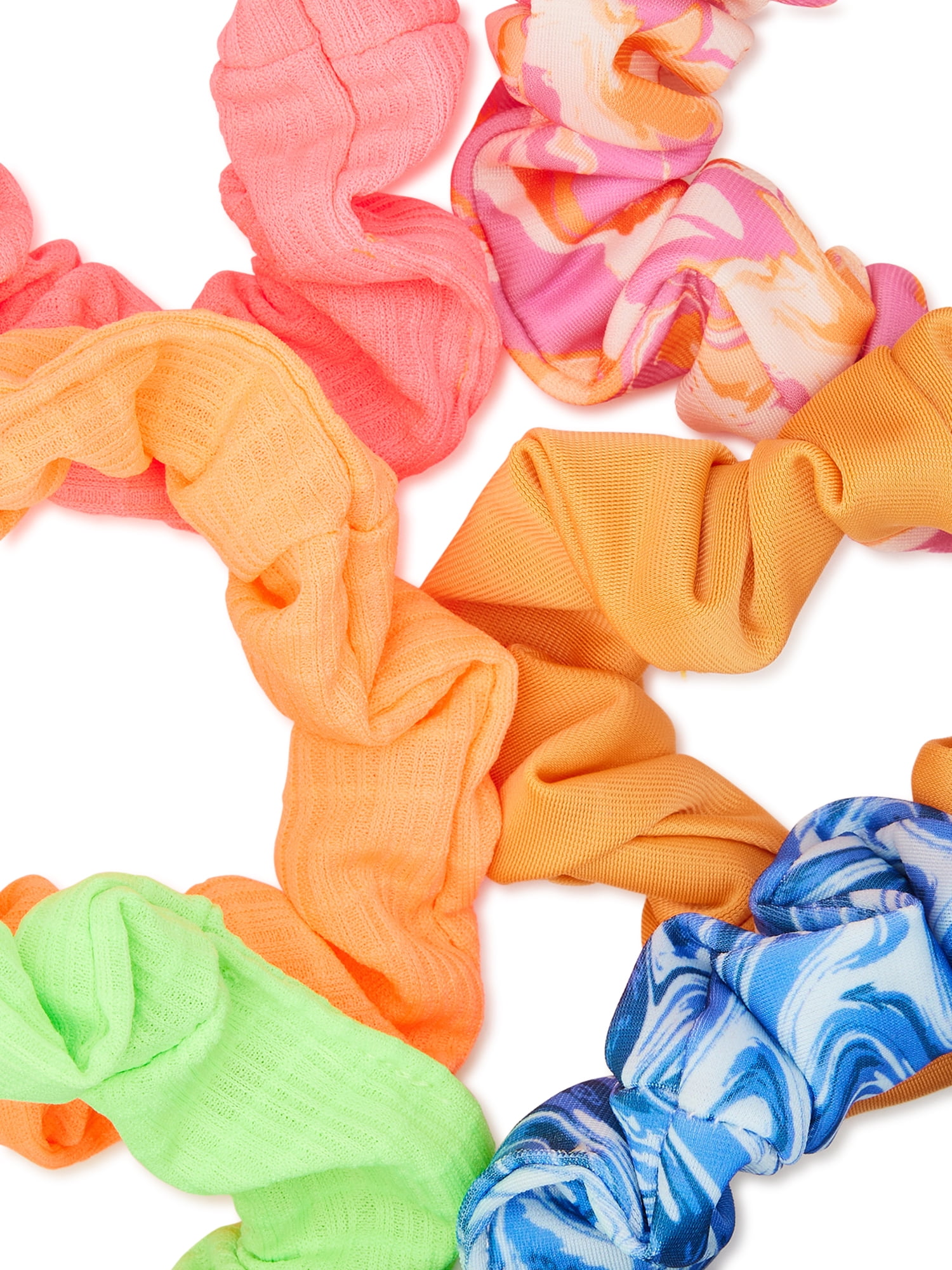 Time and Tru Women's Hair Ties, 10-Pack, Bright