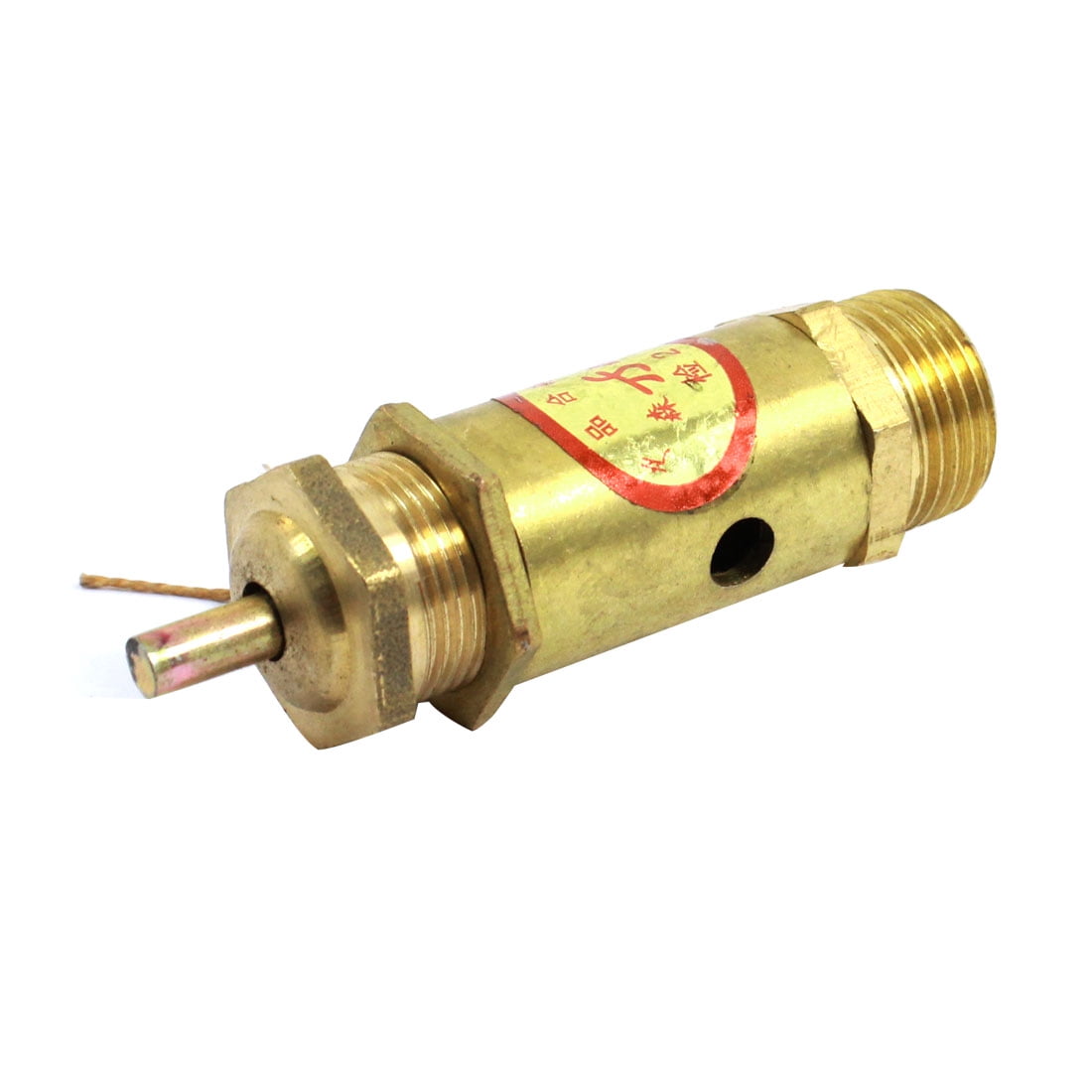 Gold Tone Metal Air Compressor 3/8 PT Male Thread Pressure Relief Valve
