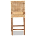 thumbnail image 4 of Wholesale Interiors Baxton Studio Lesia Modern Bohemian Counter Stool, Rattan/Wood, Natural Brown, 4 of 7