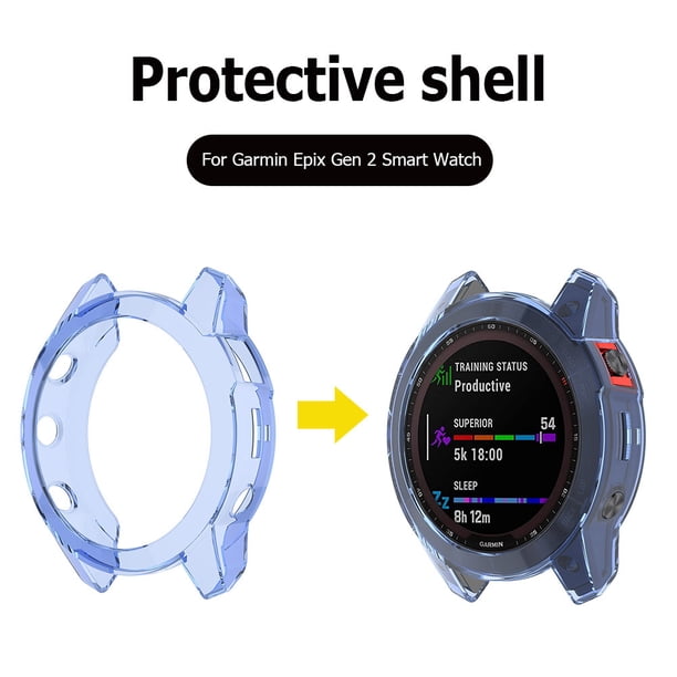 Funda de TPU para reloj Garmin Epix Gen 2, carcasa protectora para parachoques (azul)