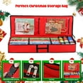 thumbnail image 2 of Nefoso Christmas Wrapping Paper Storage Organizer, Gift Wrapping Storage 40" 600D Oxford Fabric with Flexible Partitions and Pockets, Ornaments Holiday Accessories Red, 2 of 6
