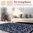 thumbnail image 2 of ODIKA 2'x3' Machine Washable Non-Slip Area Rug, Abstract Waveforms Featuring Fluid Interlocking and Bold Accents High Traffic Rug, Blue, 497509, 2 of 7