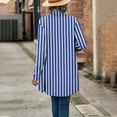 thumbnail image 3 of Fancifize Womens Lightweight Striped Cardigan Long Sleeve Casual High Low Hem Cardigans Open Front Fall Fashion Loose Outwear, 3 of 5