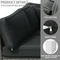 FKSLIFE Patio Furniture Replacement Cushions Outdoor Sectional Ratten Conversation Set Water