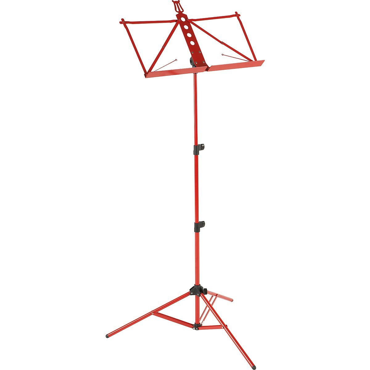 Deluxe Aluminum Music Stand withAdjustable Tray - Lime Green