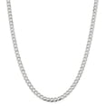 thumbnail image 1 of White Sterling Silver chain Curb 16 in 5.3 mm 5.3mm Polished Flat, 1 of 5