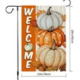 thumbnail image 3 of Welcome Fall Garden Flag Polka Dots Pumpkins Garden Flags 12x18 Inch Small Double Sided for Outside Thanksgiving Burlap Yard Autumn Holiday Lawn Patio Flag Decoration For Outdoor, 3 of 6