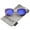 Frost-Gold / Blue Mirror, variant on zeroUV Female Women's Oversize Half-Frame Colored Mirror Lens Cat Eye Sunglasses 58mm (Black-Gold / Gold Mirror) - 58mm