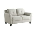 thumbnail image 4 of Lifestyle Solutions Taryn Loveseat with Curved Arms, Beige Fabric, 4 of 13