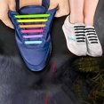thumbnail image 4 of 10 Pack No Tie Shoe Laces Silicone Shoelaces for Adults Kids Sneakers Diagonal One, 4 of 5