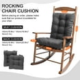 thumbnail image 6 of Topchances 16.9" x 16.9" Dark Gray Rocking Chair Cushion, (2 Count), 6 of 8
