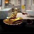 thumbnail image 6 of Necvior Gold Mermaids Shell Resin Dish for Elegant Home Styling Decorative Jewelry Plate, 6 of 7
