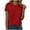 Red, variant on Womens Summer Short Sleeve Round Neck Basic Tees - Casual Fashion Loose Fit Cotton Blend T-Shirts for Women