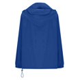 thumbnail image 4 of Zimjoy Big and Tall Windbreaker Jackets Mens M-5XL Packable Waterproof Rain Jacket Breathable Hooded Mens Lightweight Jackets Adjustable Neckline Travel Running Hoodies, Royal Blue 4XL, 4 of 6