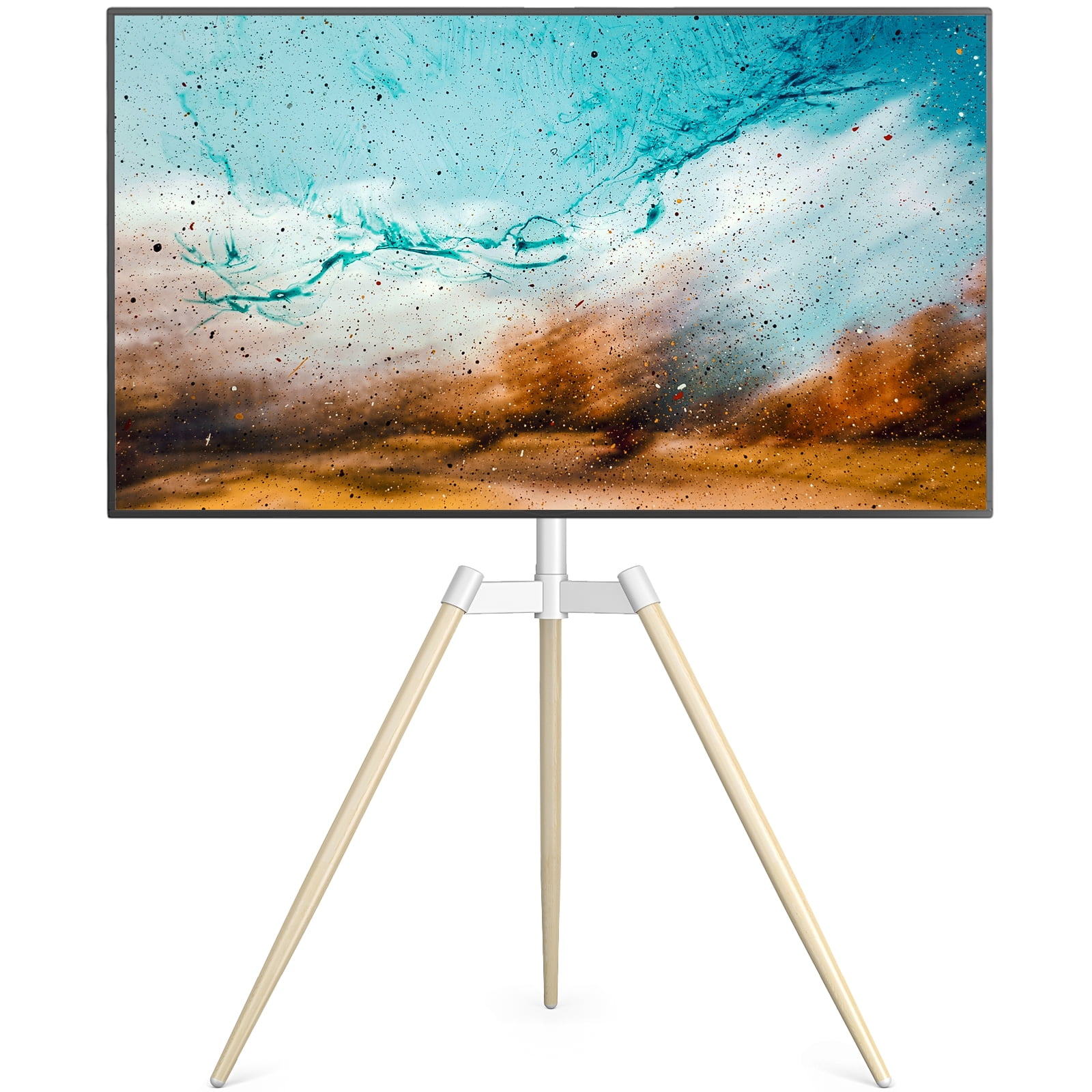 Easel Adjustable Tripod Floor TV Stand With Mount for 32" to 65" Flat