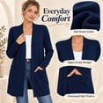 thumbnail image 3 of WUJINXIA Womens Lightweight Loose Fit Cardigan Coat Open Front Long Sleeve Sweater Jacket with Side Pockets, 3 of 6