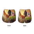 thumbnail image 5 of Lsque Country Farm Morning Rooster Printed Women's Running Shorts with Liner Pockets,Elastic Quick Dry Workout Athletic Gym Yoga Shorts,Womens High Waist Shorts-Small, 5 of 9