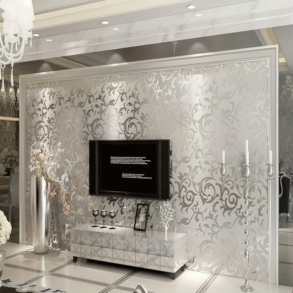 Damask Non-pasted/Self-Adhesive Wallpaper