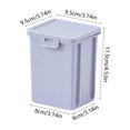 thumbnail image 2 of Tepsmf Macaron Color Rectangular Storage Box with Lid Desktop Plastic Small Organizer Container for Pens Crafts Desk Supplies, 2 of 6