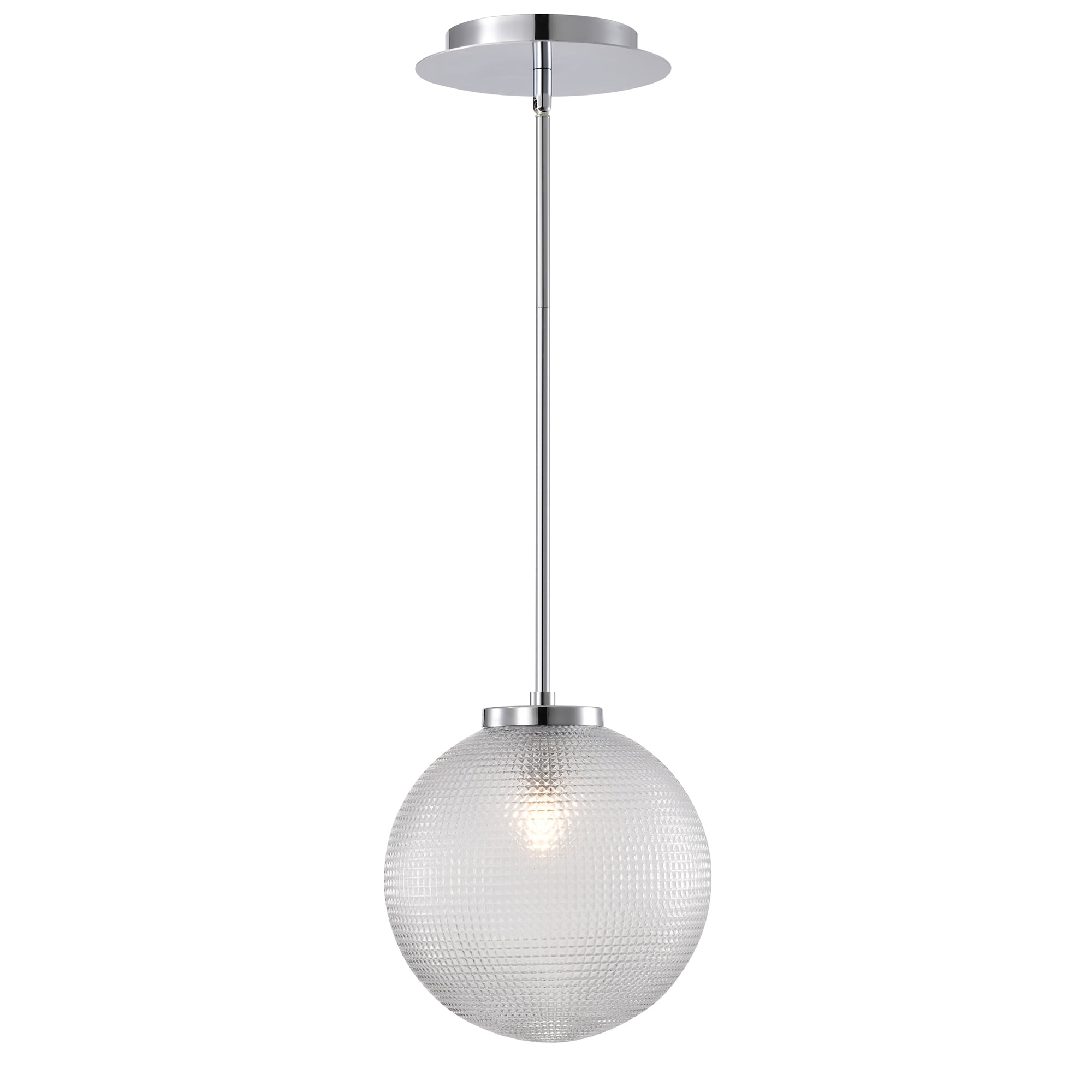 Sokix 9.8 in. 1-Light Indoor Chrome Finish Pendant Light