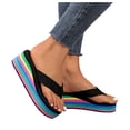 thumbnail image 5 of Ramiter Women'S Slide Sandals Women's Arch Support Orthopedic Flip Flop Sandals Black,6, 5 of 7