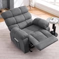 thumbnail image 7 of JMYMRY Rocker Recliner Chair with Side Pockets, Adjustable Lounge Chair with Elegant Design for Living Room, Bedroom, Grey, 7 of 7