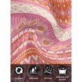 thumbnail image 7 of Pink Orange Boho Cloth Napkins Set of 8 Reusable Dinner Napkins, Vintage Ethnic Tribe Abstract Art Cocktail Napkin Washable Table Napkins for Wedding/Holiday Party/Baby Shower 20"x20", 7 of 7