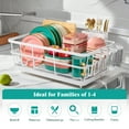 thumbnail image 5 of BEHERZT Large Dish Drying Racks with Drainboard,Countertop Dish Rack, Kitchen Sink Dish Rack,  Stainless Steel, White, 5 of 6