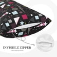 thumbnail image 3 of Daiia Colorful Geometry Bedding Waterproof Pillow Protector Zippered Queen – Bed Bug Proof Pillow Encasement-16"x24", 3 of 6