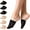 Black, variant on 6 Pairs Toe Topper Women Socks Half Noshow Seamless Socks