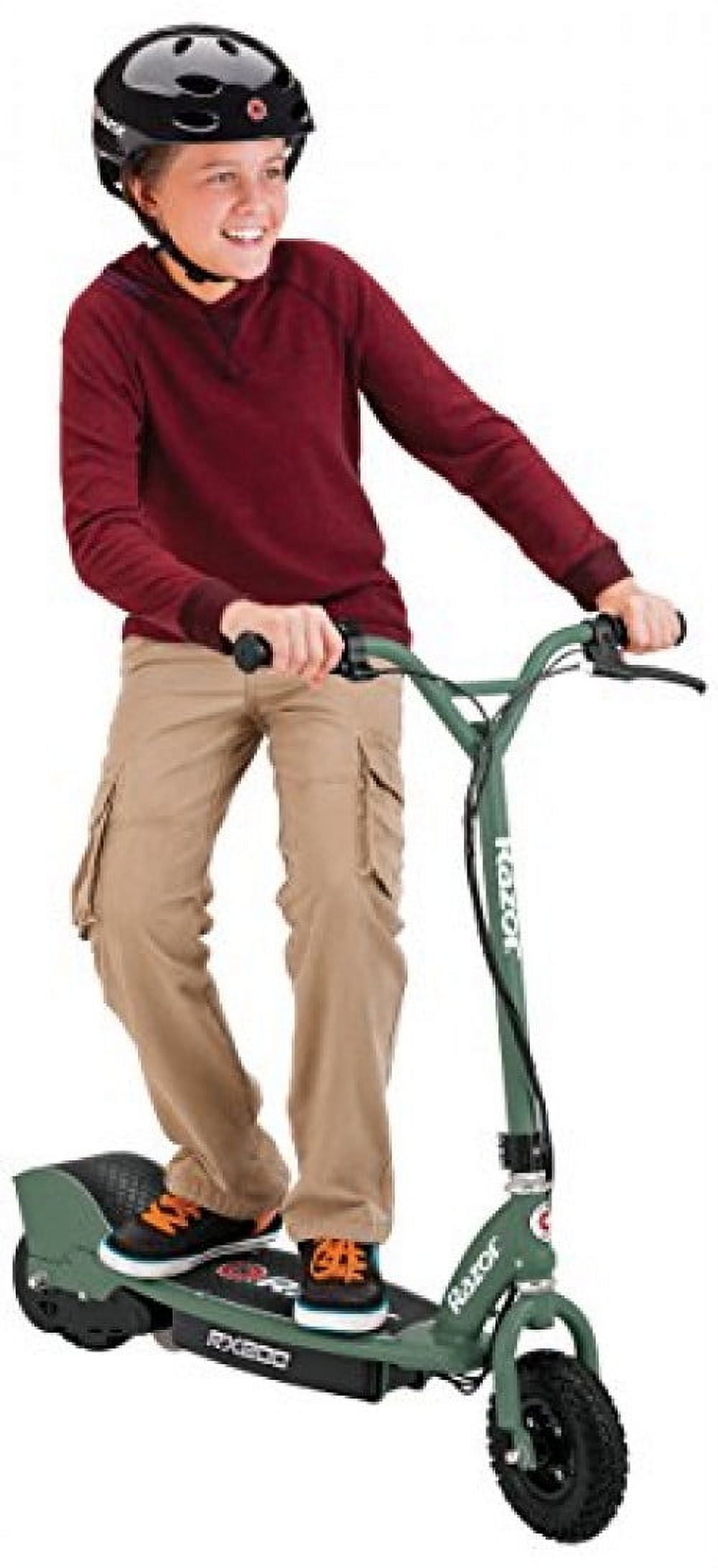 Razor RX200 Electric Scooter - Black/Green, up to 12 mph, All Terrain Off-Roading, for Teen Age 13+