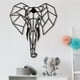 thumbnail image 5 of 1 pieza(s) Arte de pared de metal Cabeza de elefante geométrica Decoración de pared de metal Decoración del hogar Decoración de la sala de estar del dormitorio (Negro), 5 of 5