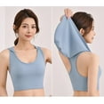 thumbnail image 3 of yunLCZ Square Neck Tank Top Women's New Back Anti Glare Hooded Versatile Fitness Fixed Cup With Chest Cushion Yoga Sports Vest Summer Sleeveless Tops, 3 of 4