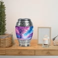 thumbnail image 6 of MUKTIVE Cherry Blossom Memorial Urn for Human Ashes Mom & Dad, Keepsake Burial Ashes for Women, Blue Urns for Funeral, Cremation Urn for Adult Female, 3 Inch, 6 of 7