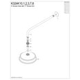 thumbnail image 3 of Kingston Brass K324K12 Trimscape 8" Round Brass Shower Head with 17" Ceiling Mounted Shower Arm, Polished Brass, 3 of 3