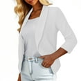 thumbnail image 2 of Wiyuqeen Cropped Blazers for Women Business Casual Open Front Long Sleeve Suit Jacket Solid Slim Fit Work Office Blazer Coats, 2 of 8