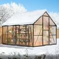 thumbnail image 4 of NETAJE 10'x8' Polycarbonate Greenhouse, Large Aluminum Walk-in Green House for Backyard, 4 of 7