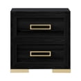 thumbnail image 2 of HMD Deena 2 Drawer Nightstand, Black, 2 of 5